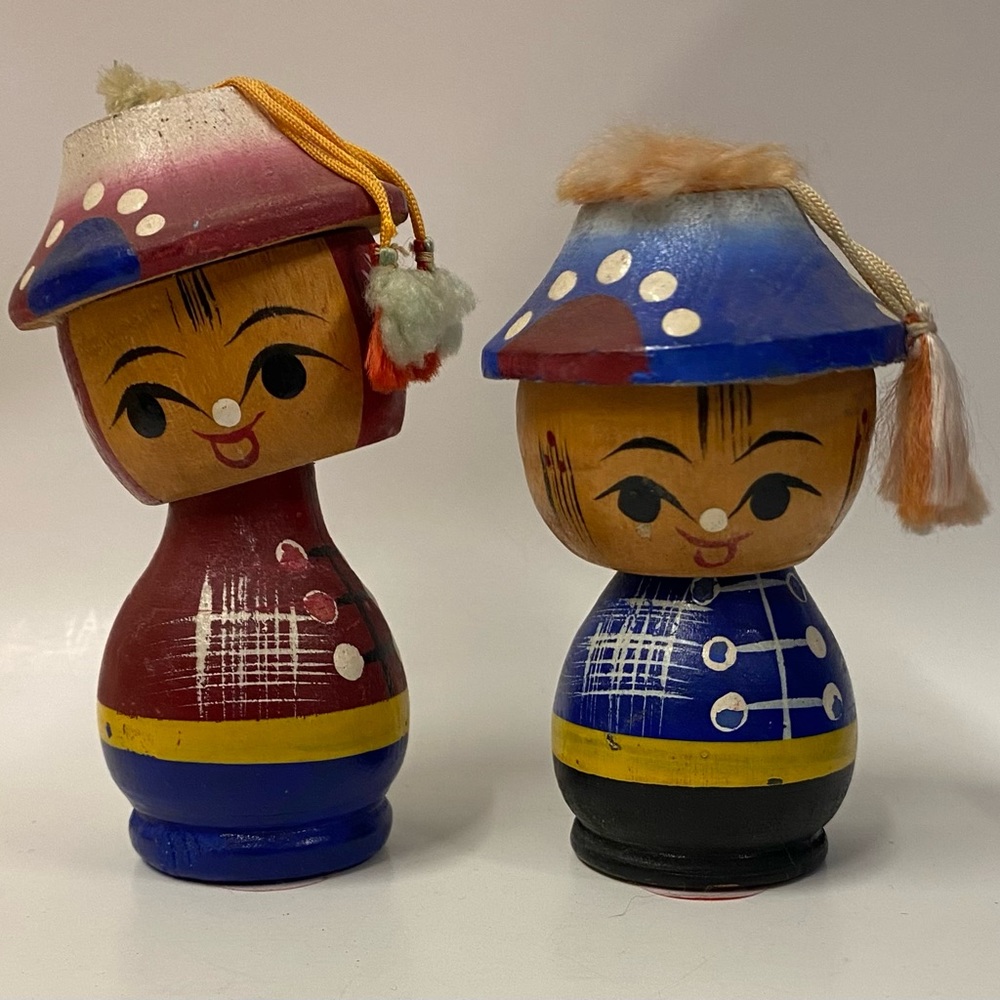 Vintage Wood Bobble‎ Head Nodder Oriental